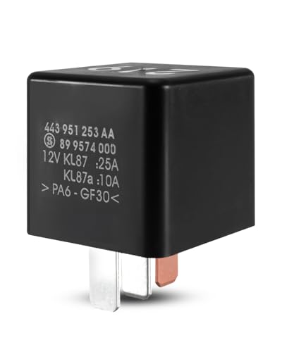 TIKSCIENCE Automotive Power Relay 12VDC 25A 5-Pin Fit for Volkswagen Touareg Audi A6 RS6 S6 2004-2010 Replace 443951253AA #219 899574000 V10-71-0001, Automotive Relay Switch SPDT
