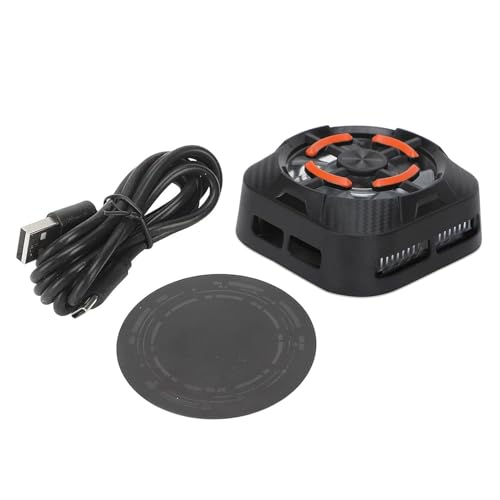 Image of X79 Magnetic Mobile Phone Cooler - Instant Cooling Fan with Magnetic Sticker Attachment | Silent Radiator for Gaming Smartphones & Prolonged Use (Black)