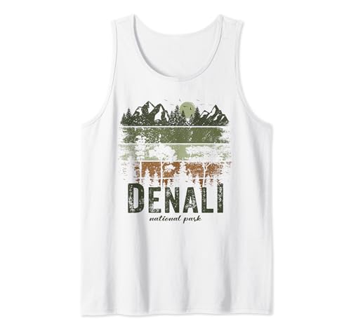 Retro Denali National Park US Vintage Denali Tank Top