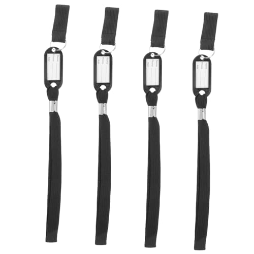 IWOWHERO 4pcs Anti-Lost Cane Wrist Strap Comfortable and Slip-Resistant Lanyard for Walking Canes Washable with Name Tag for Easy Identification Suitable for Elderly and Daily Use
