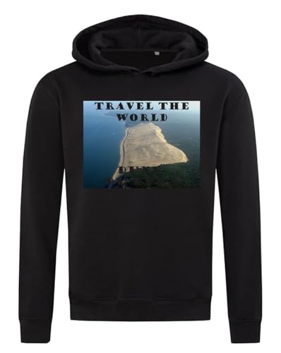 Sweat à capuche Dune du Pyla finitions premium coton mélangé noir