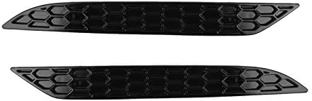 Tbest Reflector de parachoques trasero, 2 piezas negro brillante Reflector de pa