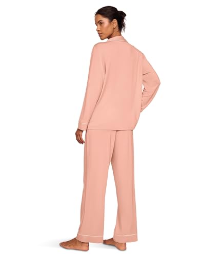 Image of Eberjey Gisele Classic Women's Pajama Set | Long Sleeve Shirt + Long Pants