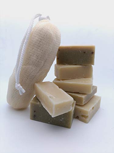 SkyHigh Suds Bulk One Pound Cold Processed Soap Variety Pack, pH Balanced, Handmade in the USA, All Natural, Free Soap Saver Included. Citrus-Spice, Basil-Mint, Eucalyptus.