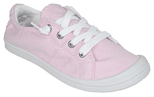 Image of Soda Flat Women Shoes Linen Canvas Slip On Sneakers Lace Up Style Loafers Zig-S