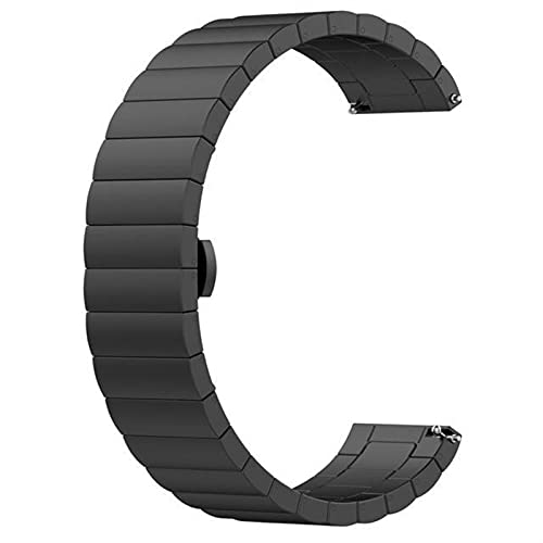 Bracelet acier inoxydable 22mm argent de haute précision à boucle papillon