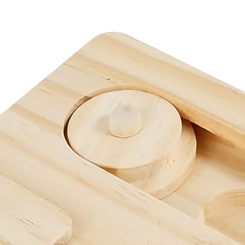 Juguetes para forraje de cerdos de madera interactivo para hámsteres 5