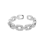 ZFHTJEKNCS Anillos Abiertos románticos y Elegantes para Aniversario de Pareja Accesorios de joyería de Boda Regalo