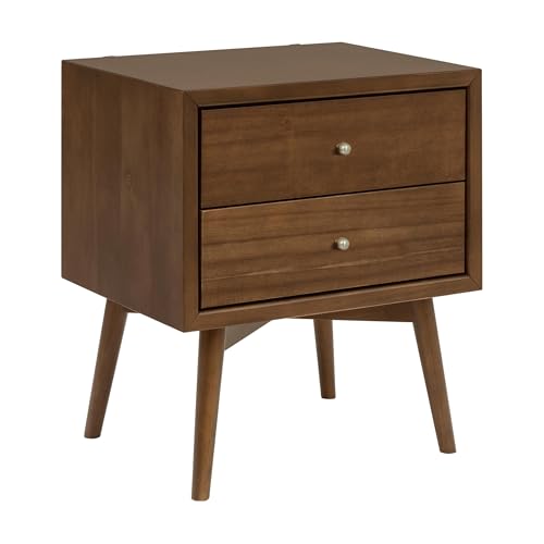 Image of Babyletto Palma 2-Drawer Assembled Nightstand in Natural Walnut, GREENGUARD Gold Certified, Mid-Century Modern Design