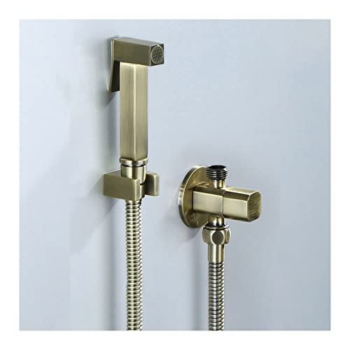 Wall Mounted Bidet Sprayer Kit - Premium Brass Cloth Diaper Sprayer with 59 Hose & Handheld Feminine Wash Attachment Elegant Bronze Finish for Optimal Bathroom Hygiene