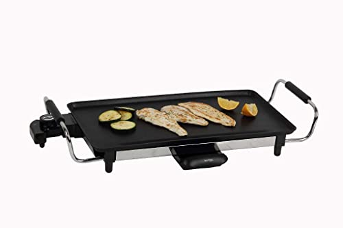 Cofan Plancha Asadora Eléctrica Modelo Baikal | Placa de aluminio antiadherente | Potencia de 2000 W | Medidas: 45 x 25 x 7 cm - imagen 4