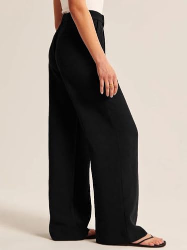 Image of KERI PERRY Trousers for Woman Pants Women's Formal Office Korean | Beige Track Pant | Straight | Cotton Spandex Stretchable Trouser | High-Waisted Bottom Wear
