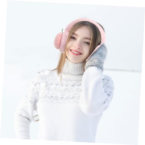 Orejeras de invierno mufas pelo diadema ajustable calentadores orejas mujer felpa 5