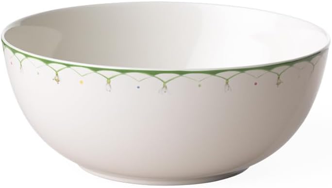 Villeroy & Boch Colourful Spring Round Vegetable Bowl, Premium Porcelain, Made in Germany, 9 in, 84.5 oz