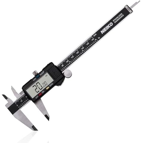 NEIKO 01407A Electronic Digital Caliper Measuring Tool, 0-6 Inches Stainless Steel Construction with Large LCD Screen Quick Change Button for Inch Fraction Millimeter Conversions, Digital Caliper Measurement Tool Cover