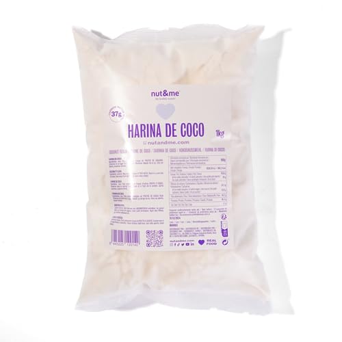 Harina de Coco 1 kg nut&me | 100% coco | Sin gluten | Sin aditivos | Saludable | Keto Dieta | Sin...