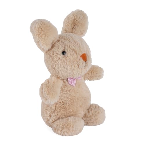 Image of Fuzzbuzz Huggable Bunny Soft Toy 25 cm - Cute Beige Plush Stuffed Animal for Kids 2+ Years, Adorable Plushie Gift for Girls & Boys, Cuddly Nursery Decor Plush, Birthday Gift Collectible Toy