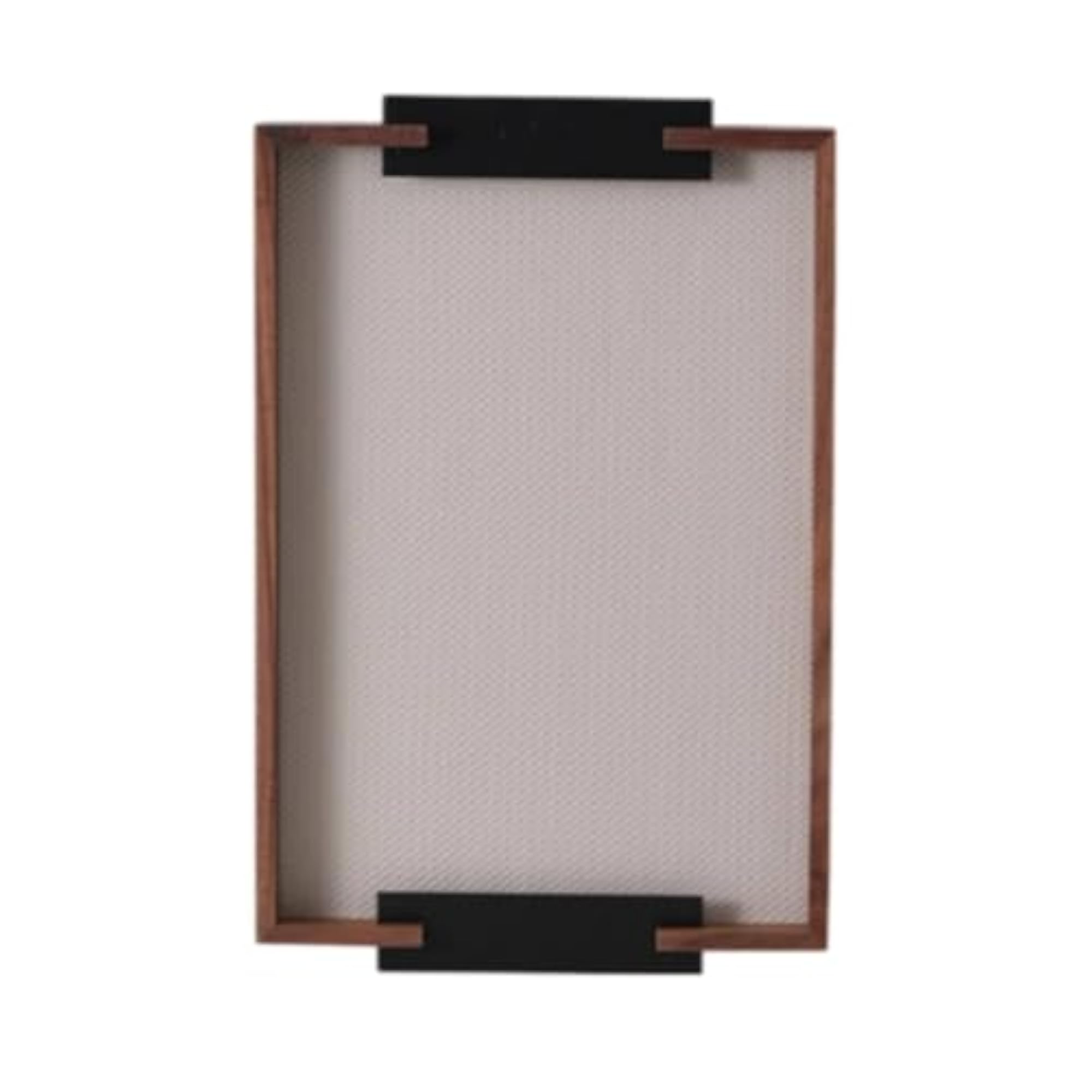 Minimalist Walnut Tray, Shallow Leather Framed Household Item