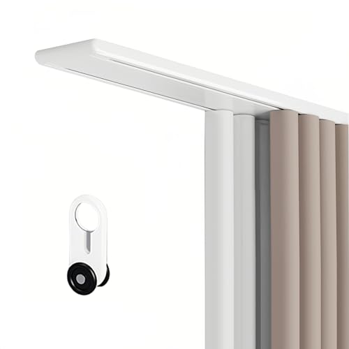 Riel de aluminio gris de 70 cm con doble guía para divisor de habitación familiar 2