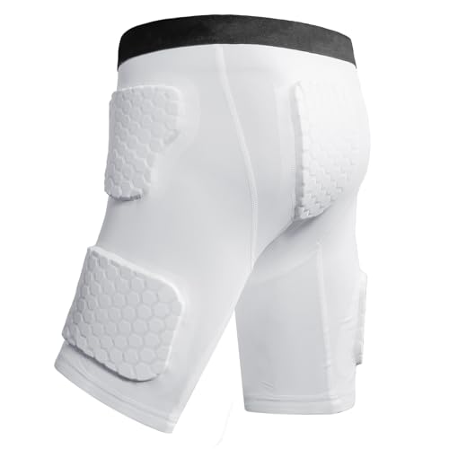 Diamemon American Football Thigh Pad Girdles for Adult Youth Men 5 Padded Base Layer for Hip Protection Basketball Rugby Baseball
