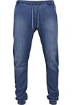 Urban Classics Men's Knitted Denim Jogpants Sports Pants, Blue (Blue Washed 799), M