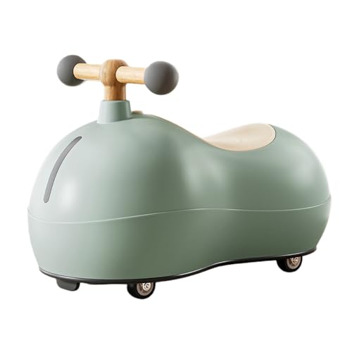 Lamanttスクーター ペダル 自転車 おもちゃ ミニで軽量 スピナー ペダルなし 組み立て不要 誕生日プレゼント 家庭でも屋外でも (緑,音楽)