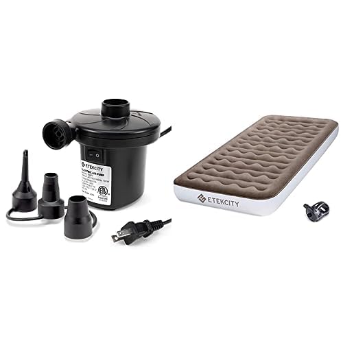 Bundle Of Etekcity Electric Air Pump Air Mattress Portable Pump