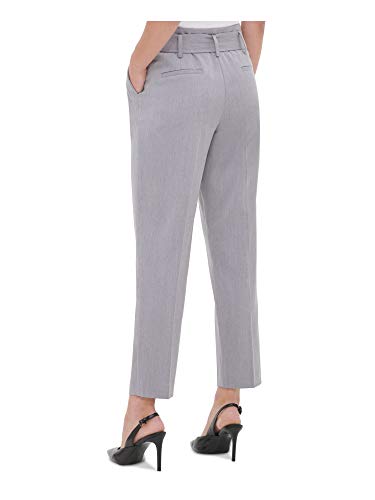 Calvin Klein Womens Ankle Office Wear Straight Leg Pants Silver 122