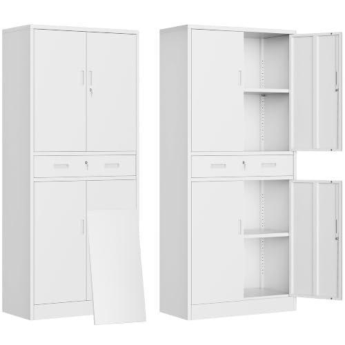 CJF 71" Tall Metal Cabinet with Drawer