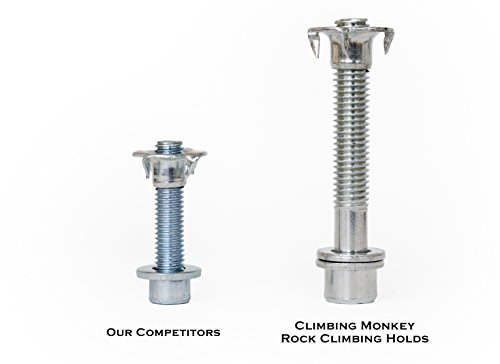 Climbing Monkey Climbing Holds -- 25 Rock Climbing Holds - Premium HD Mounting Hardware Included -- Climbing Rocks for DIY Rock Climbing Wall - Thumbnail 5