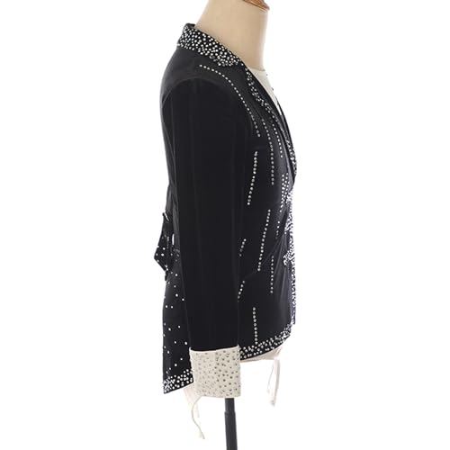 Roupas de patinação artística para meninos e homens, temperamento brilhante strass collant patinação