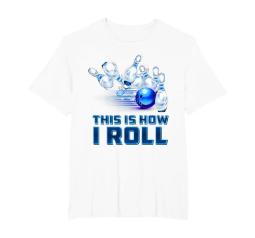This is How I Roll Bowling T-Shirt, Men's Big and Tall, White, 5X Tall
