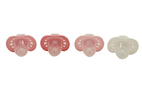 Disney Cudlie Minnie Mouse Baby Girl 4 Pack Of Pacifiers With Old Time Minnie Print #TOP1