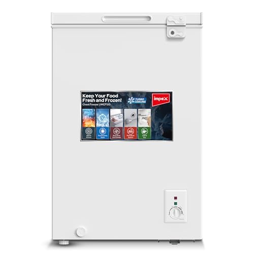 فريزر أفقي سعة 100 لتر عميق هجين مع وضع التجميد السريع وقفل ...