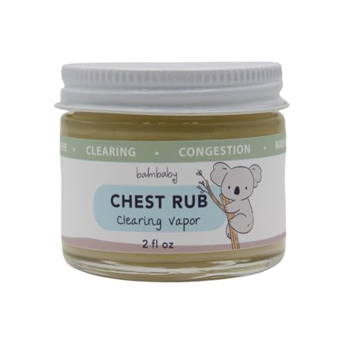 BALM! Baby Chest Rub – Soothing Natural Chest Rub Balm with Eucalyptus and Lavender – Petroleum Free – Vegan - Safe and Effective (Glass Jar, 2 oz)