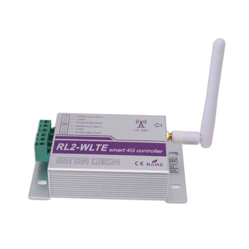 Ouvre Porte GSM RL2-WLTE-EU, Commutateur de Relais 2 Canaux 4G, Haute Sensibilité, Anti Interférences Fortes pour Équipement Agricole Agricole, Automatisation D'Usine, Éclairage de Station de Base