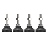 Fafeicy Leveling Feet 4 Pack Adjustable Furniture Leg Levelers with Thread Non Slip Rubber Pads for Machine Tools Office Home Furniture
