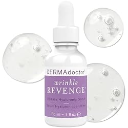 DERMAdoctor Wrinkle Revenge Hyaluronic Acid Face Serum, Anti-Aging, 1 oz | Dermatologist formulated • Hydrating primer • Fragrance free • Plumps & smooths the look of fine lines