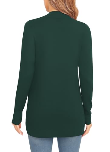 Image of EXCHIC Women's Long Sleeve Lightweight Knit Sweater Cardigan Curved Hem Open Front Cardigans with Pockets