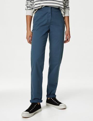 Image of Marks & Spencer Cotton Rich Tea Dyed Slim Fit Chinos