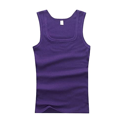 Maiyifu-GJ Men's Bodybuilding Training Fitness Undershirt Cotton Stringer Gym Tank Top Summer Muscle Sleeveless Workout Vest