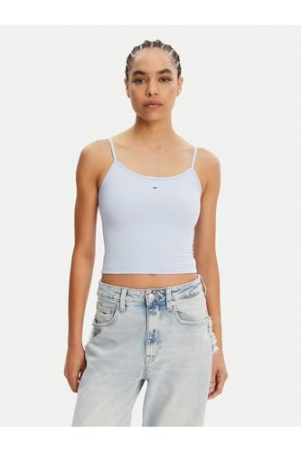 Tommy Jeans Damen 2er Pack Tops Essential Strap Top Stretch, Mehrfarbig (Ecru/Sweet Blue), M – Ansicht 4