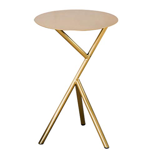STAZHQ Iron Round Coffee Table Living Room Sofa Corner Table Golden Ro