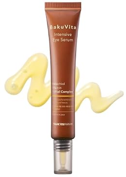 THANKYOU FARMER BakuVita Intensive Eye Serum - Retinol Alternative Bakuchiol, Vitamin C Eye Cream, Vitamin E, Korean Eye Cream for Fine Lines 1.05 Fl oz (30ml)