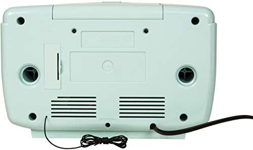 Crosley CR612B-AB Corsair Tabletop AM/FM Bluetooth Radio with CD Player and Dual Alarm Clock, Aqua Blue by Crosley - Image 9