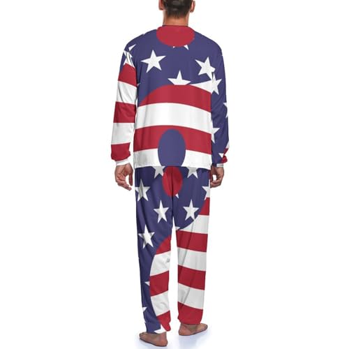 Pyjama homme drapeau américain Taiji pour dormir sans gêne