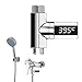Gcroet Termometro Digitale a LED Water, 5~85 ° C Termometro Doccia Acqua in Tempo Reale Temperatura del Flusso del Flusso del Flusso Termometro con Display a 360 ° Screen-Screen-LED Display