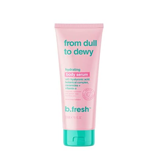 b.fresh Daily Moisturizing Body Lotion for Dewy, Healthy Skin | From Dull to Dewy Hydrating Body Serum - Get Glowy, Juicy Skin from Hyaluronic Acid, Botanical Complex, Ceramides + Vitamin E, 8 Fl Oz