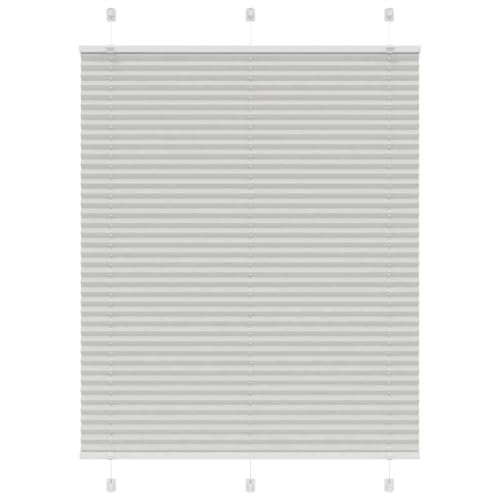 Store plissé gris clair occultant 105 x 150 cm polyester durable