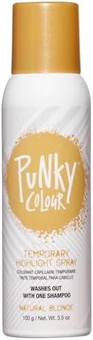 Punky Temporary Hair Highlight Spray – Natural Blonde, Washes Out, Temporary Hair Color Spray for Kids, Women, Hair-Dye, 3.5 oz, 1 Pack